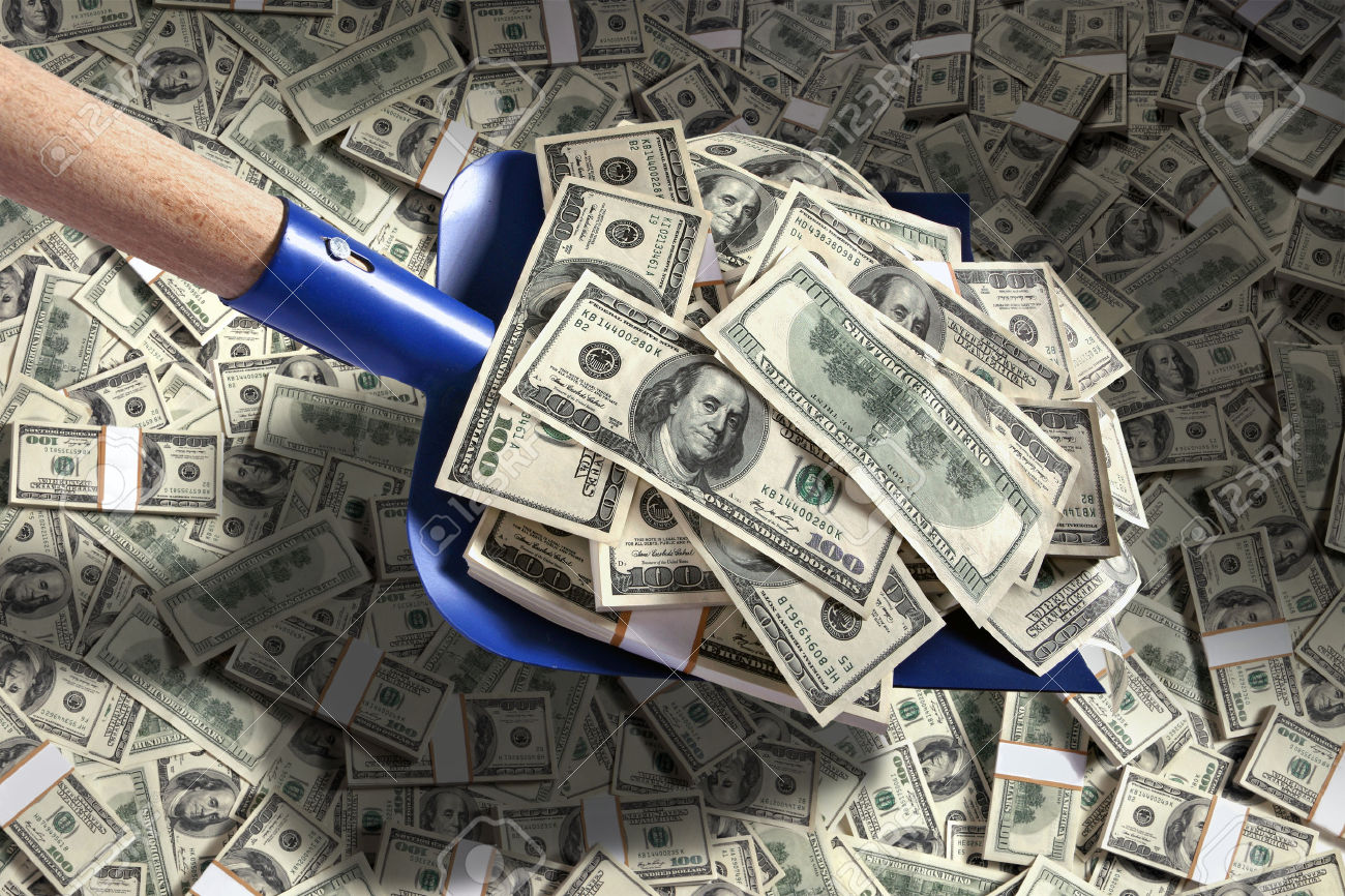 27434659-shovel-up-money-studio-photography-of-american-moneys-of-hundred-dollar-stock-photo